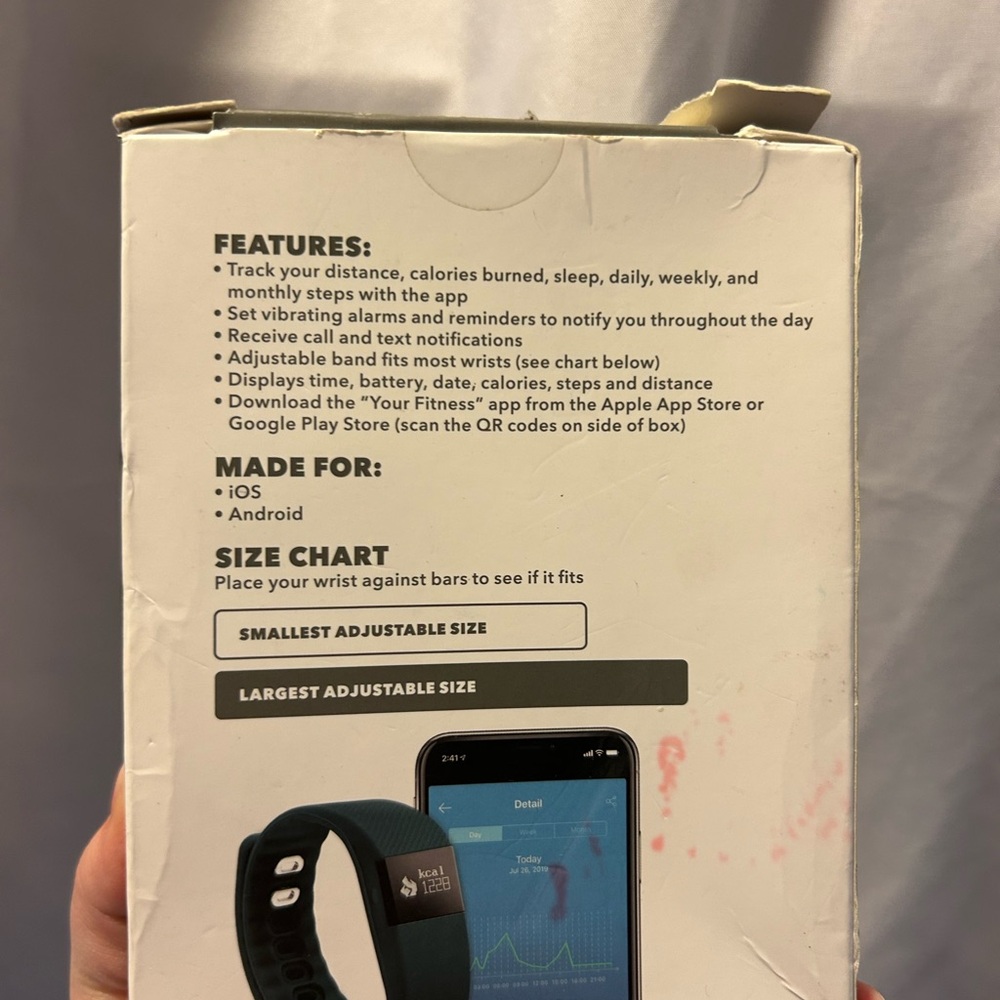 Smart Activity Tracker with Blue Band - Picture 2 of 4